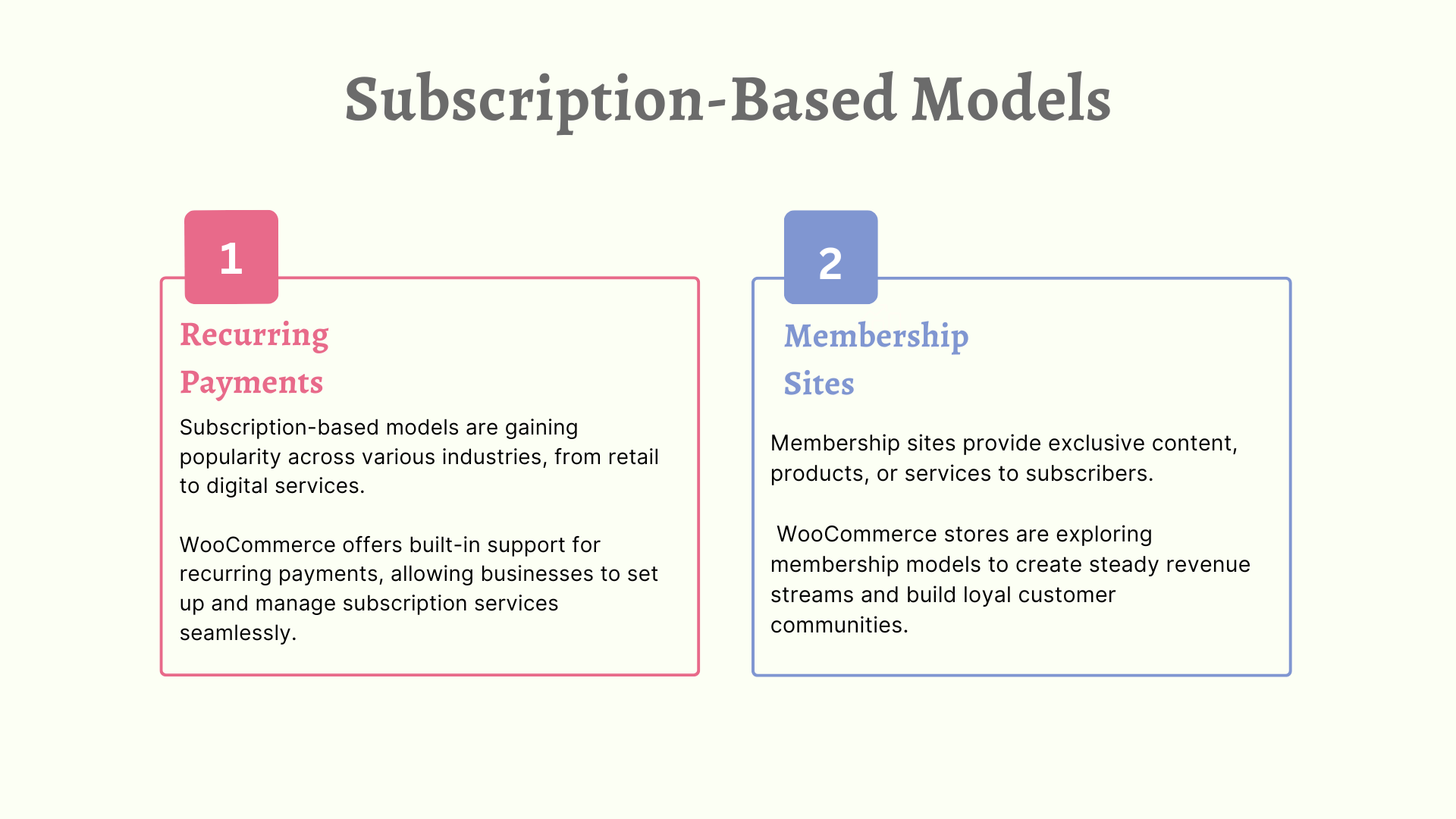 Subscription-Based Models