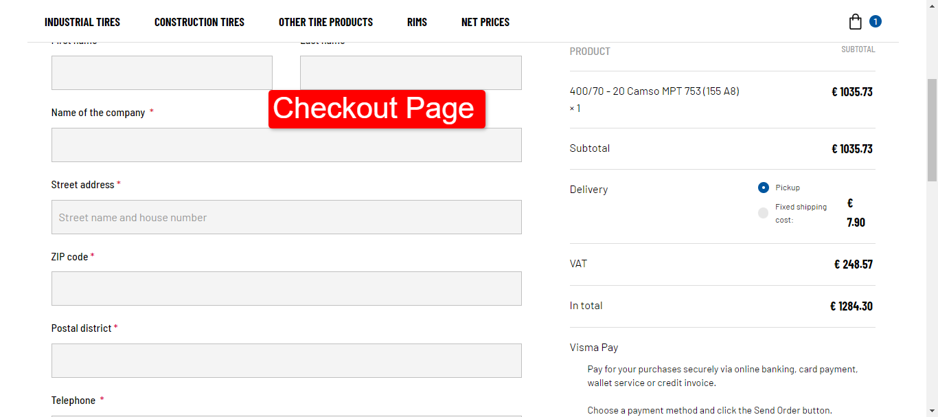 Project details page displaying statistics and User routing to dashboard